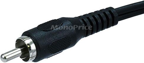 Monoprice Audio/Stereo Cable - 0.5 Feet - Black | RCA Plug/2 RCA Jack, Mono Source to Stereo System in Saudi Arabia