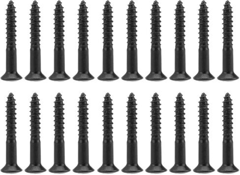 Musiclily Pro 3.0x25mm Guitar Bass Bridge Countersunk Mounting Screws, Black (Set of 20) in Saudi Arabia