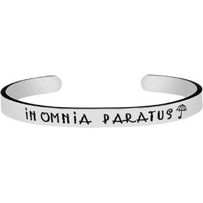 In Omnia Paratus Cuff Bracelet, Inspirational Motivational Gift, Best Friends Gift, The Motto of the Life and Death Brigade, Ready for Anything