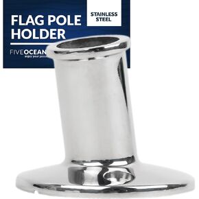 Five Oceans Boat Flag Pole Socket, Flag Pole Holder,Top Mount, Marine Grade Heavy Duty Stainless Steel, Fits 3/4 Inch Poles, for Pontoon, Fishing Boats, Bass Boats, Sport Boats, Sailboats - FO3108