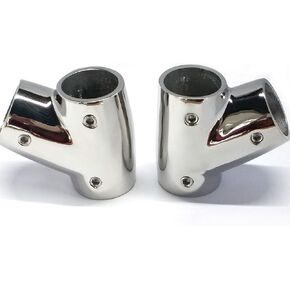 NRC&XRC Marine Grade 316 Stainless Steel Polished Left and Right Hand Rail Fitting- 60 Degree T/Tee for 7/8" or 1INCH Tube