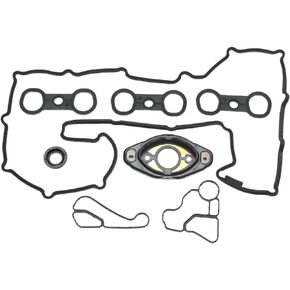 Motoforti Engine Valve Cover Gasket Seal Kit, for BMW 528xi 3.0L L6 - Gas 2008, Rubber, 11127552280, Black