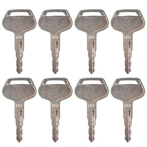 787 Ignition Keys Compatible with Heavy Equipment Komatsu Dozer Excavator Kalmar Loader Backhoe Kalmar Dressta Sakai TR261434 (Pack of 8)