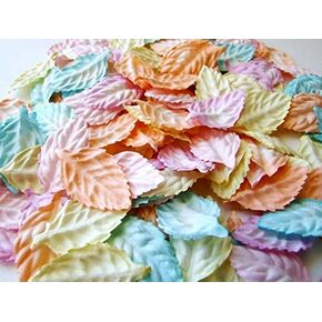 ICRAFY 50 Assorted Leaf Mulberry Paper Die Cut DIY Flower Style 50 Pcs. Size 2" (Assorted2)