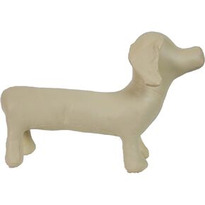 Lovelonglong PU Leather Dog Mannequins Standing Models to Display for Dog Clothing Pet Shop Beige M (Small Dog)
