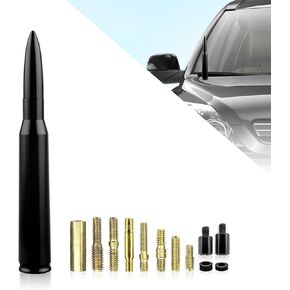 Pack-1Car Bullet Antenna, Car Signal Receiver, Car Decorative Supplies, Automobile Modification Accessories, Universal for Most Cars, Trucks and Vans (Red)