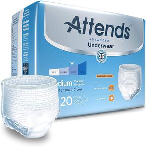 Attends Super Plus Underwear, Medium, Heavy Absorbency, APP0720 - Pack of 20