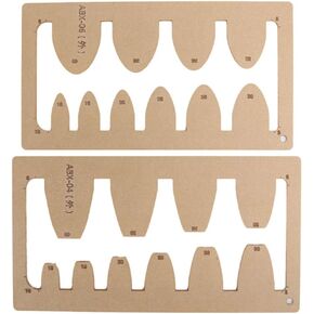 Oumefar Belt End Acrylic Template Leather Belt Handmade Tool Mould Craft DIY Belt Making Stencil for Cobbler Leather Templates Crafts Leather Cutting Dies Pouch Leatherworking Tools Artsupplies