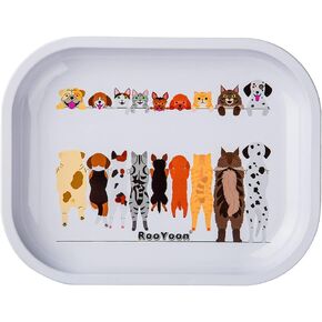 Pink Decorative Tray with Soft PVC Magnetic Lid, Small Size-7"x5.5" Metal Tray with Matte Pink Lid Cover for Home and On-The-Go, Premium Dainty Storage Tray, Serving Tray, Organizer Tray (Pink)