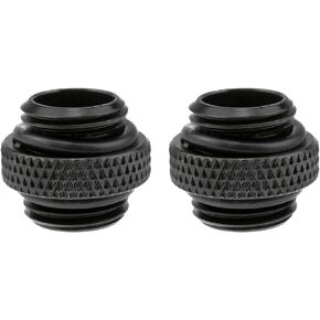 Black G1/4“ Male to Male Connector Water Cooling Connector PC Water Cooling Systems Extender Fitting with Sealed O-Ring -2PCS