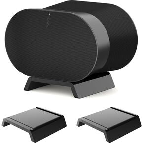 حامل طاولة أكريليك لمكبر الصوت اللاسلكي Sonos ERA 300 - ملحقات تركيب دعامة تزيين سطح المكتب لـ Sonos ERA 300 (أسود، عبوتان)