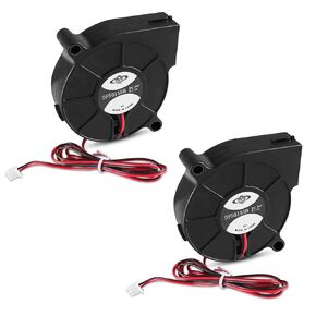 AiTrip 2pcs 5015 Blower Cooling Fan, 50mm x 50mm x 15mm Ball Bearing Cooling Fan with 2 Pin Terminal for 3D Printer Hotend Extruder Heatsinks(24V 0.17A)