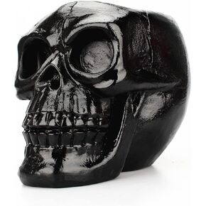 Creative Skull Head Makeup Brush Holder,Make Up Brush Case,Organizer Cosmetic Organizer,Pen Holder for Bathroom,Dressing room,Desk,Dorm (Black)