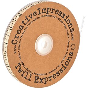 Creative Impressions Printed Twill .5" X25yd-Antique, 25-Yard, Anitque Ruler