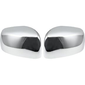 X AUTOHAUX 1 Pair Left Right Exterior Door Mirror Cover Cap Overlay Chrome Plated for Dodge Grand Caravan 2008-2018 for Chrysler Town & Country 2008-2016 for VW Routan 2009-2014