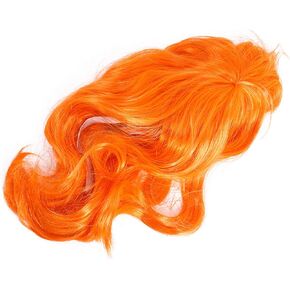 Halloween Costumes Puppy Outfits Pet Wig Orange, Orange Dog Wig, Funny Wig Pet Hair Accessory Pet Realistic Curly Pet Hair Wigs for Dogs and Cats (Orange) Orange Decor Orange Wig