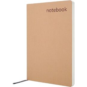 Notebooks College Ruled, Kraft Notebooks Journals for Writing, Soft Cover Notebook Journal for Women Men, Numbered Pages & Index, 5.5" x 8.1" for A5 Refillable Notebook Cover, Thick Paper, Lay Flat