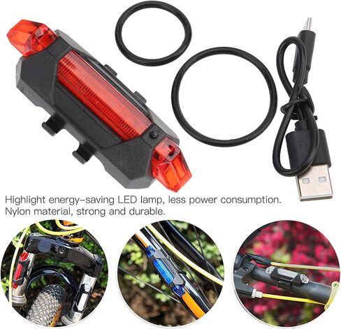 Bicycle Rear Tail, High Energy Saving LED Lamp 918 Bicycle Tail for Strollers for Students for Jogging(red, Pisa Leaning Tower Type) in Saudi Arabia