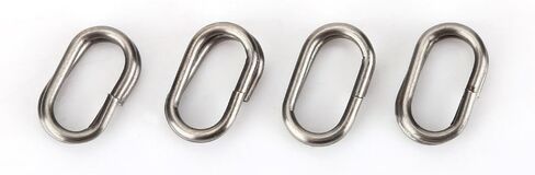 حلقات مقسمة بيضاوية، حلقات مقسمة بيضاوية، 100 قطعة من الفولاذ المقاوم للصدأ حلقة مقسمة بيضاوية حلقات مقسمة دوارة موصل صيد سمك الشبوط (100 قطعة) (610 مم) in Kuwait