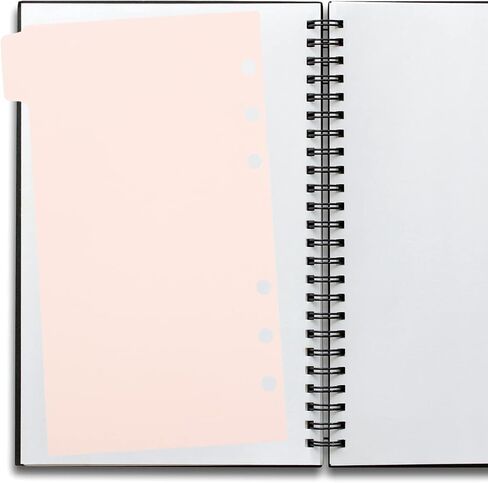 NUOBESTY 6pcs Binder Dividers with Tabs Office Paper Sheet Protectors 6-Hole Page Dividers(A6) in Saudi Arabia