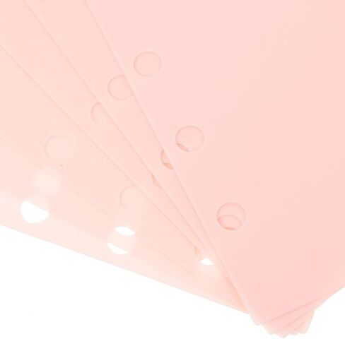 NUOBESTY 6pcs Binder Dividers with Tabs Office Paper Sheet Protectors 6-Hole Page Dividers(A6) in Saudi Arabia