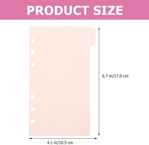 NUOBESTY 6pcs Binder Dividers with Tabs Office Paper Sheet Protectors 6-Hole Page Dividers(A6) in Saudi Arabia