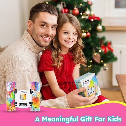 مناظير USCAMEL للأطفال والكبار، 8×21 مناظير صغيرة الحجم - مشاهدة الطيور، السفر، التخييم، الصيد (أزرق) in Kuwait