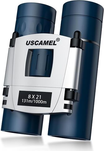 مناظير USCAMEL للأطفال والكبار، 8×21 مناظير صغيرة الحجم - مشاهدة الطيور، السفر، التخييم، الصيد (أزرق) in Saudi Arabia