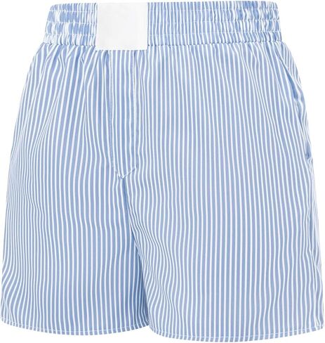 Y2K Boxer Shorts for Womens Low Waist Striped Plaid Print Gingham Loose Fit Lounge Bottoms Pajama Sleep Short Pj Pants in Saudi Arabia