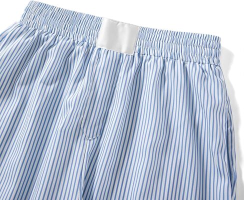 Y2K سراويل بوكسر للنساء منخفضة الخصر مخطط منقوشة طباعة القماش القطني فضفاضة تناسب صالة قيعان بيجامة النوم قصيرة Pj السراويل in Kuwait