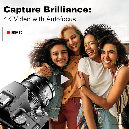 كاميرات NBD الرقمية للتصوير الفوتوغرافي والفيديو، كاميرا تسجيل فيديو بدقة 4K و64 ميجابكسل بتكبير 40 × لليوتيوب مع التحكم في WiFi والتطبيقات، ومخرج فلاش وHDMI، وبطاقة SD سعة 32 جيجابايت (بطاريتان) W2 in Kuwait