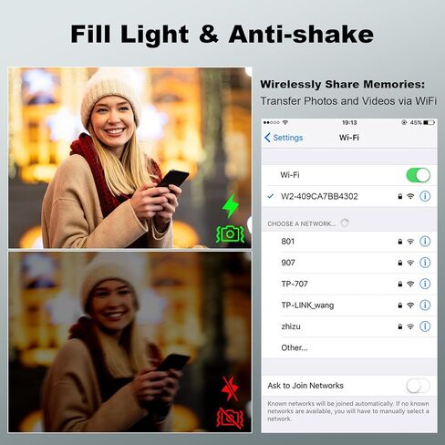 كاميرات NBD الرقمية للتصوير الفوتوغرافي والفيديو، كاميرا تسجيل فيديو بدقة 4K و64 ميجابكسل بتكبير 40 × لليوتيوب مع التحكم في WiFi والتطبيقات، ومخرج فلاش وHDMI، وبطاقة SD سعة 32 جيجابايت (بطاريتان) W2 in Kuwait