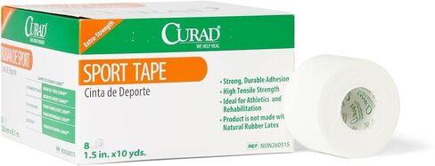 CURAD Ortho-Porous Sports Adhesive Tape, Woven Cotton Backing, 1.5 Inches x 10 Yards in Saudi Arabia
