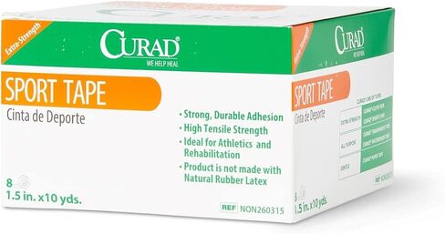 CURAD Ortho-Porous Sports Adhesive Tape, Woven Cotton Backing, 1.5 Inches x 10 Yards in Saudi Arabia