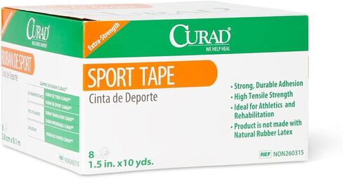 CURAD Ortho-Porous Sports Adhesive Tape, Woven Cotton Backing, 1.5 Inches x 10 Yards in Saudi Arabia