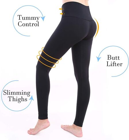 +MD Women's High Waist Yoga Panty Target Firm Control Shapewear Compression Slimming Leggings in Kuwait