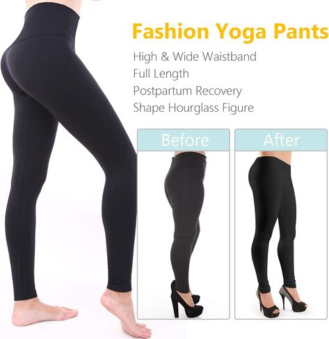 +MD Women's High Waist Yoga Panty Target Firm Control Shapewear Compression Slimming Leggings in Kuwait
