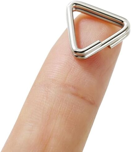 20 قطعة الفولاذ المقاوم للصدأ مثلث المفاتيح حلقة سبليت خواتم ل DSLR كاميرا الأشرطة معصم اليد محفظة حقيبة المحفظة شنق خطاف مشبك in Kuwait