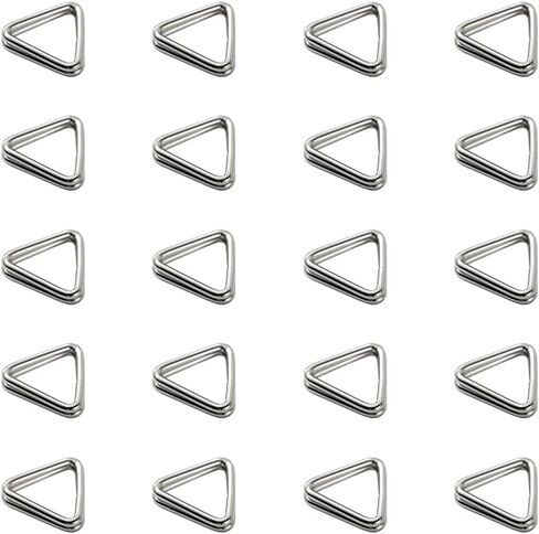 20 قطعة الفولاذ المقاوم للصدأ مثلث المفاتيح حلقة سبليت خواتم ل DSLR كاميرا الأشرطة معصم اليد محفظة حقيبة المحفظة شنق خطاف مشبك in Kuwait