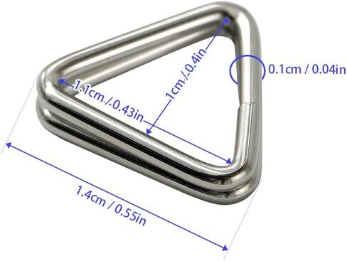 20 قطعة الفولاذ المقاوم للصدأ مثلث المفاتيح حلقة سبليت خواتم ل DSLR كاميرا الأشرطة معصم اليد محفظة حقيبة المحفظة شنق خطاف مشبك in Kuwait