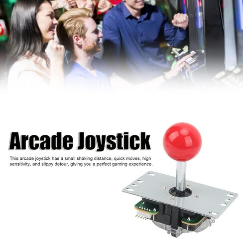 SPYMINNPOO Arcade Joystick Gamepad DIY Joystick Arcade Game Fighting Stick Replacement Parts Pin Circuit Board with Ball Head (Red) Leisure Sports Arcade and Board Games in Saudi Arabia