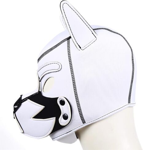 Dog Head Masks Neoprene Puppy Hood, Neoprene Full Face Mask, Halloween Mask, Party Costume in Saudi Arabia