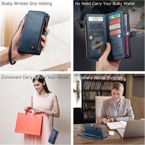 حافظة Defencase لهاتف Samsung Galaxy A53 5G، 【RFID Blocking】 حافظة لهاتف Samsung A53 5G محفظة للنساء والرجال، حافظة هاتف من جلد البولي يوريثان بحزام قلاب مغناطيسي وسحاب وحامل بطاقات لهاتف Galaxy A53 5G، أرجواني in Saudi Arabia