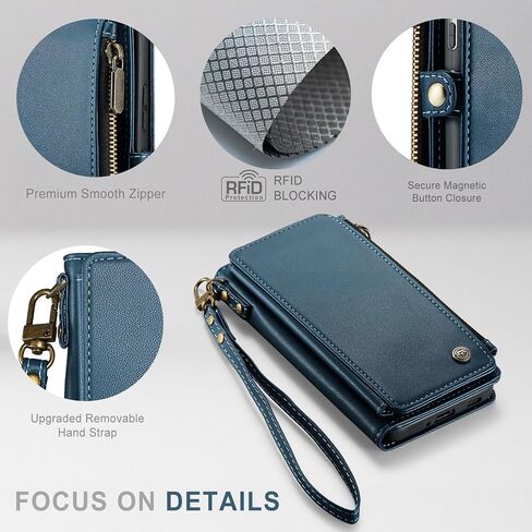 حافظة Defencase لهاتف Samsung Galaxy A53 5G، 【RFID Blocking】 حافظة لهاتف Samsung A53 5G محفظة للنساء والرجال، حافظة هاتف من جلد البولي يوريثان بحزام قلاب مغناطيسي وسحاب وحامل بطاقات لهاتف Galaxy A53 5G، أرجواني in Saudi Arabia