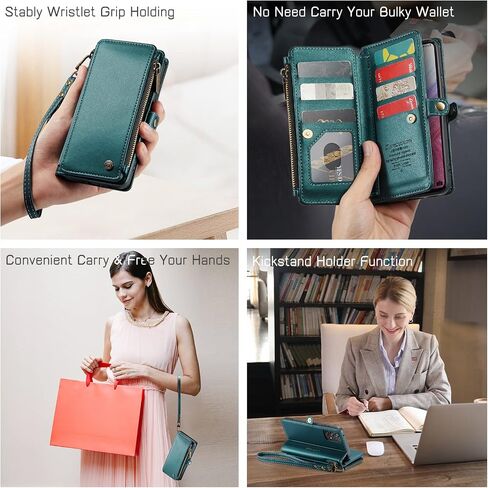 حافظة Defencase لهاتف Samsung Galaxy A53 5G، 【RFID Blocking】 حافظة لهاتف Samsung A53 5G محفظة للنساء والرجال، حافظة هاتف من جلد البولي يوريثان بحزام قلاب مغناطيسي وسحاب وحامل بطاقات لهاتف Galaxy A53 5G، أرجواني in Saudi Arabia