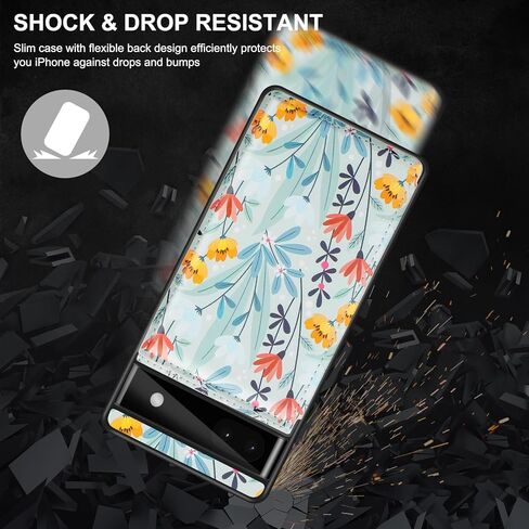 حافظة جلدية لهاتف Google Pixel 6A مع حامل للبطاقات، وغطاء قلاب، وفتحات للبطاقات، وإغلاق مغناطيسي مقاوم للصدمات، حافظة واقية شديدة التحمل لهاتف Google Pixel 6A 6.1 بوصة 5G-أسود in Kuwait