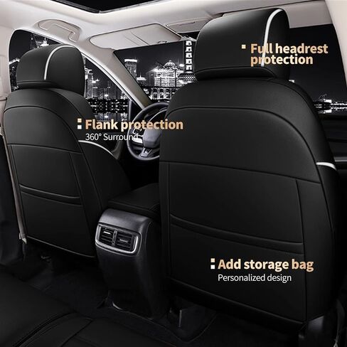 AOMSAZTO Car Seat Cover Fit for Honda CRV 2015 2016 - Full Set CR-V Leather Seat Covers Beige in Kuwait