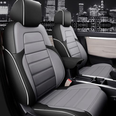 AOMSAZTO Car Seat Cover Fit for Honda CRV 2015 2016 - Full Set CR-V Leather Seat Covers Beige in Kuwait