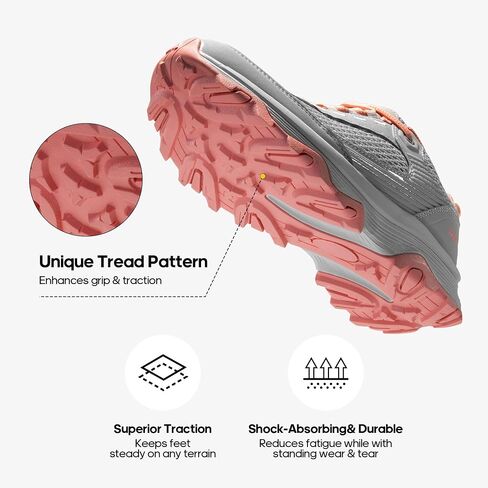 NORTIV 8 Women's Hiking Shoes Lightweight Breathable Mesh Walking Sneakers Outdoor Work Shoes in Saudi Arabia