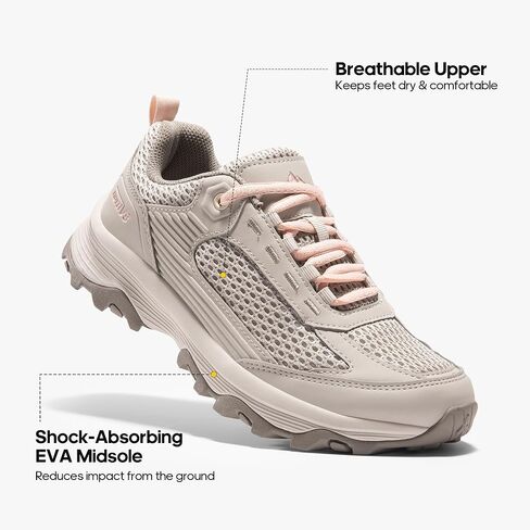 NORTIV 8 Women's Hiking Shoes Lightweight Breathable Mesh Walking Sneakers Outdoor Work Shoes in Kuwait